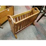 Seahorseman Yorkshire Oak Magazine Rack - Mouseman Interest