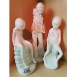 Spode figures - Jane, Simon and piggy bank