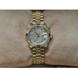 Gold & Diamond Rolex Oyster Watch