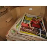 3 x boxes 1970s and 1980s Shoot and Match football magazines