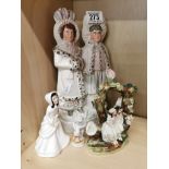 Collection of Staffordshire figures