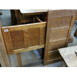 Pair of Yorkshire Oak single bedheads