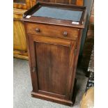 Victorian Mahogany bedside cupboard with drawer