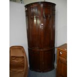 Antique oak standing corner cupboard