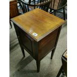 Edwardian inlaid bedside cabinet