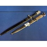 Military Dagger/Bayonet & Scabbard 41cm long plus German Solingen (Robert Klaas) Dagger/Bayonet &