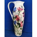 Cream Moorcroft Floral Tulip Jug