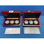 Queen Victoria Silver crown set and The Year of Three Kings silver proof set