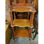 Victorian Mahogany What-not with 3 tiers 97cm height