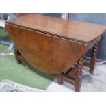 Oak drop leaf table