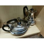 4 piece plated tea service