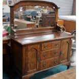 Mahogany mirror back sideboard