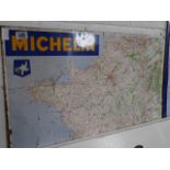 Michelin enamel sign map