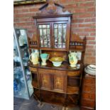 Victorian Rosewood sideboard with inlay decoration 122cm width approx 210cm height