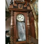 Vienna Mahogany clock by Fattorini Bradford