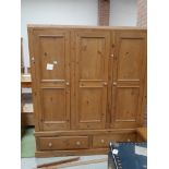 Pine triple wardrobe