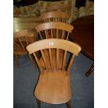 4 Pine dining chairs