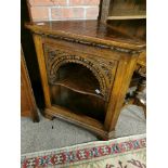 Repro open fronted carved corner display unit 81cm height