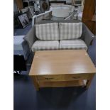 Wicker 2 seater sofa and coffee table