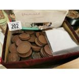 Box of Vintage British Coins & Stamps