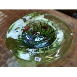 Large glass decorative bowl approx 51cm