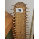 4ft SAWFISH teeth , fishing rod and binoculars