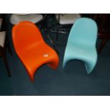 4 Vitra stacking child's chairs by Vernier Panton