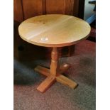 Oak Craftsman's Handmade Circular Side Table