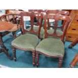 4 Victorian Mahogany dining chairs