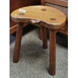 Mouseman Three-Legged Yorkshire Oak Milking Stool