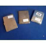 Silver cigarette cases dated Birmingham 1944, 192, 1918