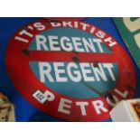 Regent petrol enamel sign