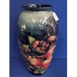 Moorcroft Finches & Grapes Urn Vase - 25cm high