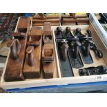 Woodwork tools including Planes by Bailey, Hall, J Johnson, Stanley