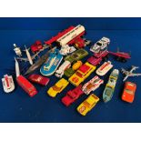 Box of Various Playworn Die Cast Toy Cars & Vehicles