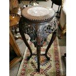 Oriental Carved Plant Stand