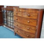 Victorian mahogany bow front chest