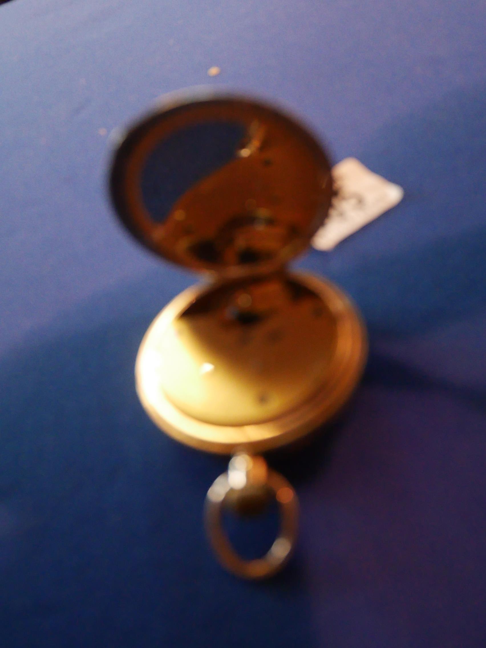 London-Made Gents Gold pocket watch (not working) - marked "Two Plates of 14ct Gold" to case - Image 2 of 6