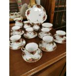 19 Piece Royal Albert Country Rose tea service