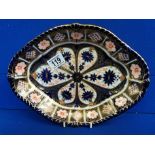 Early Royal Crown Derby Imari Oval Serving Plate, marked '1126' to base, 28cm by 21cm