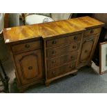 Repro Mahogany breakfront sideboard 105cm width 68cm height 30cm depth