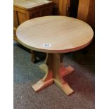 Oak Craftsman's Handmade Circular Side Table