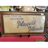 Players Please Framed Tobacco Advertising Sign