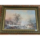 Repro. Oil of Winter Scene