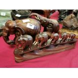 Pair of Indonesian Style Decorative Wooden Elephants