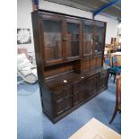 Oak display cabinet