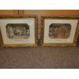 Sir WQ Orchardson RA 1832-1910 Pair of watercolours plus etching