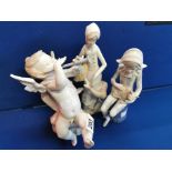 Trio of Lladro & Nao Porcelain Figures