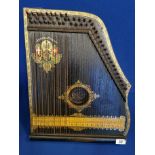 Vintage Anglo-American Guitar Zither Musical Instrument
