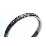 AN 18CT WHITE GOLD AND DIAMOND HALF ETERNITY RING Having a single row of round cut diamonds (size